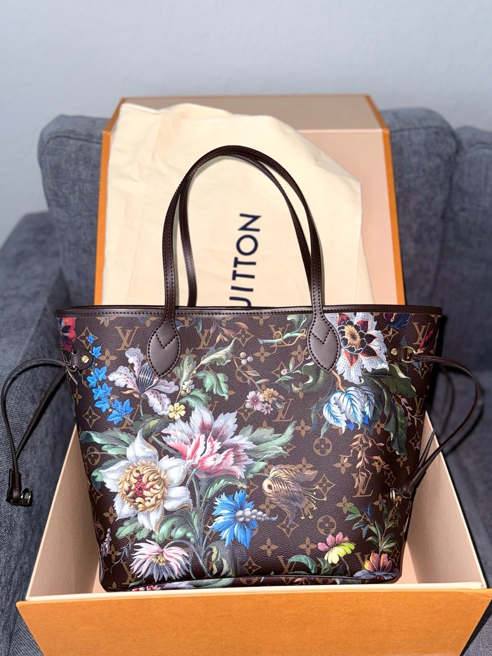 Louis Vuitton Neverfull MM monogram Eden Garden limited edition tote bag - Picture 1 of 6